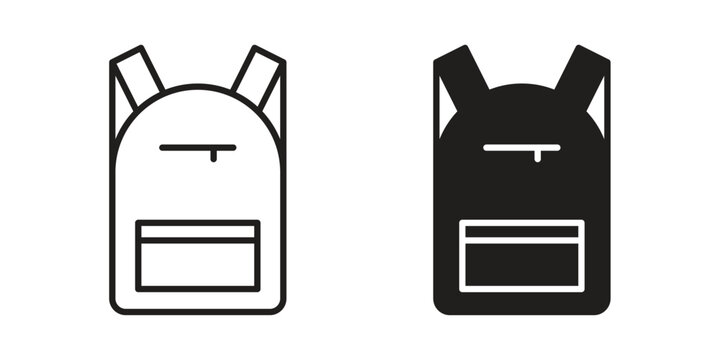 Backpack icon minimal graphic kit