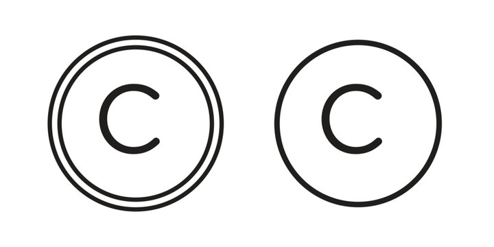 Copyright icon minimal graphic kit