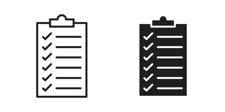 Clipboard check icon minimal graphic kit