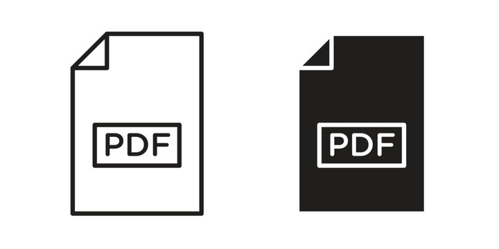 PDF file icon minimal graphic kit