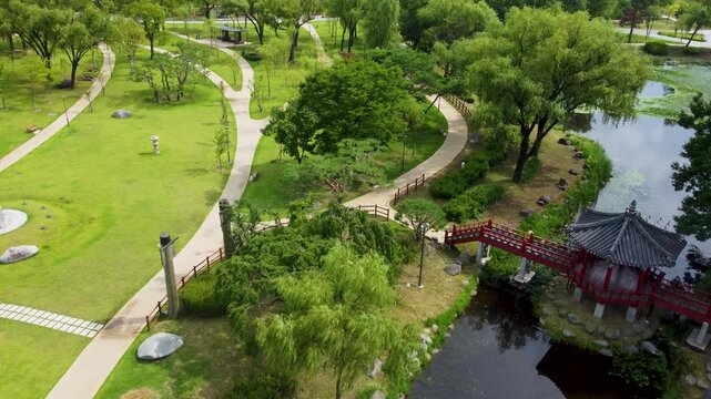a three-way park from the sky