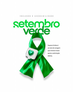 Setembro Verde Inclus&atilde;o e Acessibilidade PCD Campanha Social Media