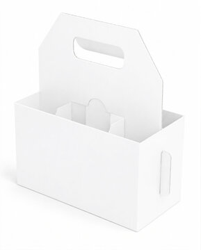 Packaging white takeaway carton box mockup
