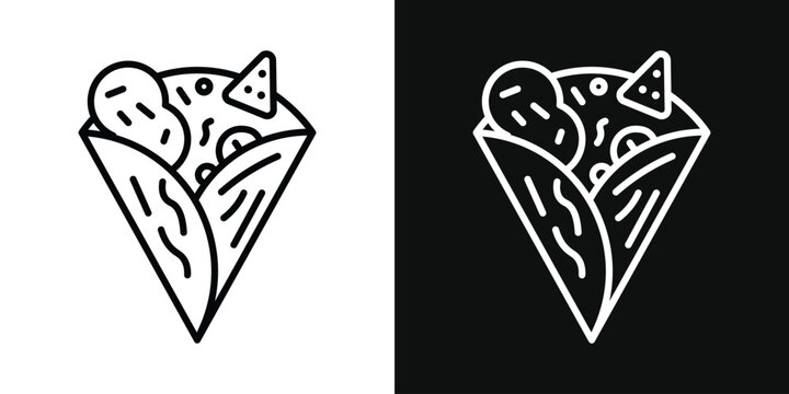 Crepe icon vector illustrations series