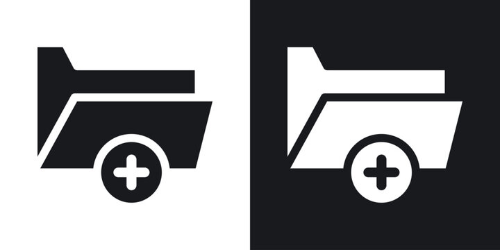 Create folder icon vector illustrations series