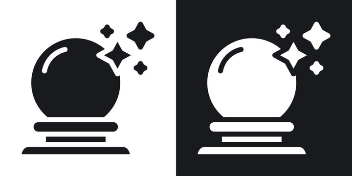 Crystal ball icon vector illustrations series