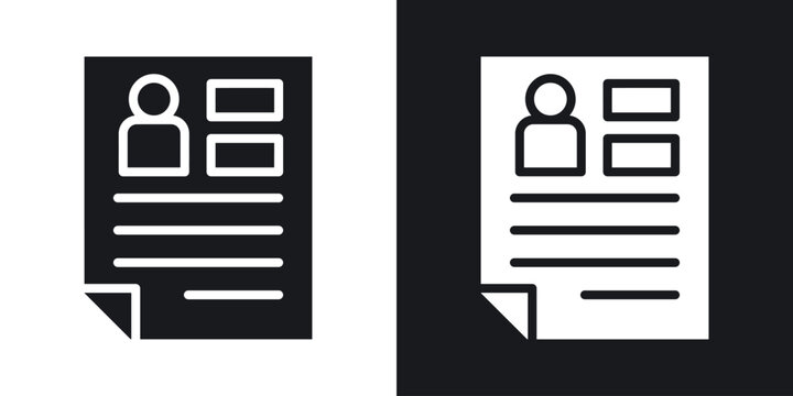 CV icon vector illustrations series