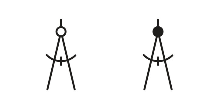 Drafting compass icon simple artwork group