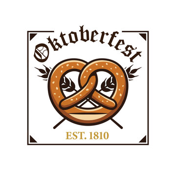 Octoberfest clipart logo emblem for the greatest beer festival. Suitable for prints, merchandise, or logo design.