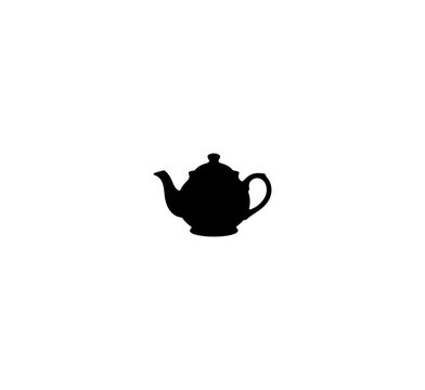 Minimalist Black Teapot Vector Icon
