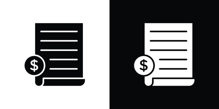 Billing icon simple symbol collection
