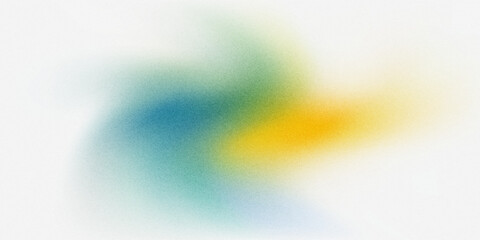 Blue turquoise teal lime green yellow white abstract background. Light bright neon electric metal. Rough grain noise. Gradient ombre color. Spot stain oval circle. Liquid water explosion splash. © Dul