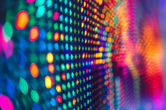 Digital screen pixel grid and RGB subpixels background