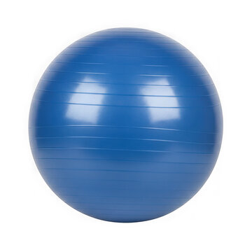 Blue exercise ball isolated