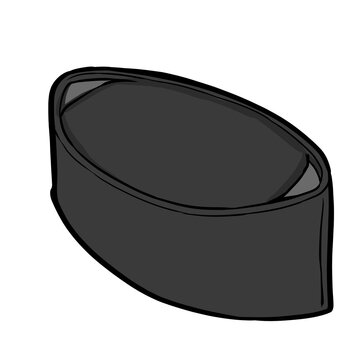 Traditional Indonesian black peci songkok hat cartoon illustration for children education isolated on transparent background
