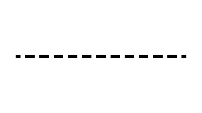 Dotted Line Across White Background