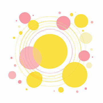 Abstract Geometric Pattern with Circles and Lines