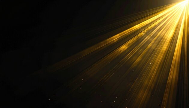 Dramatic light burst radiates from the upper right, illuminating a dark backdrop. Golden beams of light emanate outwards