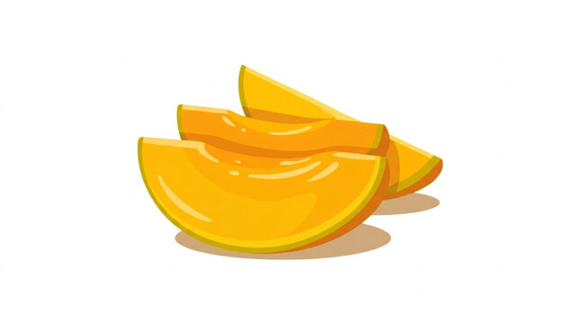 Freshly sliced orange wedges on a clean surface.