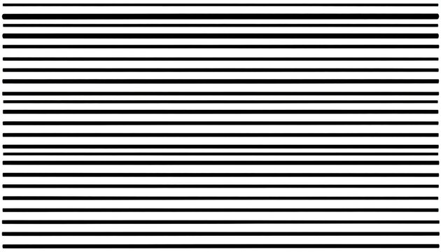 Graphic with numerous, equidistant black horizontal lines on a stark white background creating a simple, structured pattern