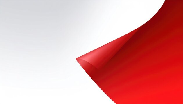 Graphic shows a white page with the corner curled up, revealing a vivid red backdrop, creating depth