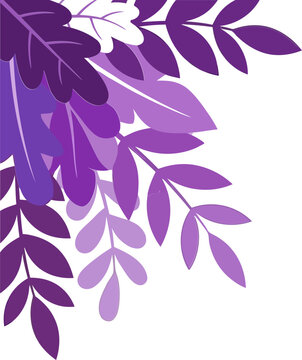 Professional Presentation Slide with Purple Floral Foliage Design