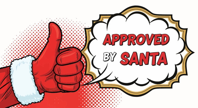 santa claus giving thumbs up approved