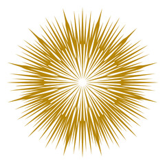 Obraz premium Collection of vector sunburst rays and radial light burst elements for graphic design