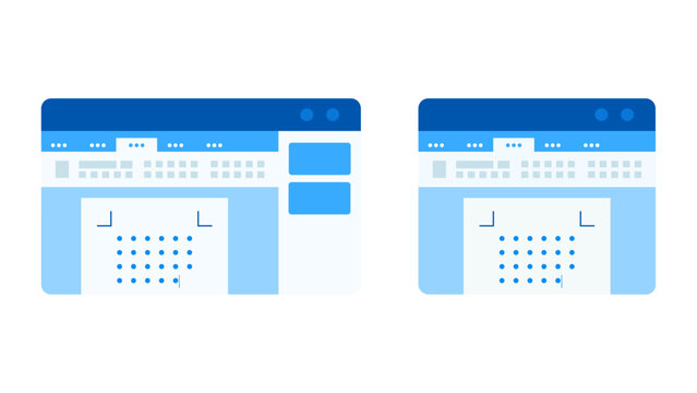 Streamlining report layout and corporate publishing goals with a dynamic text editor preview that contrasts a regular clean sheet view against an intelligent side panel widget