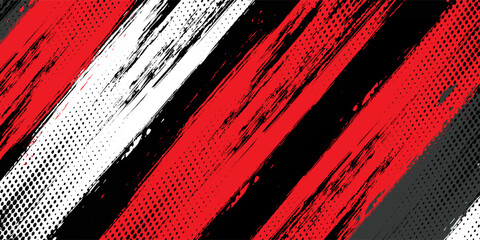 Gaming esport background striking stripes electric banner vector illustration design red black grunge brush wing comic pattern modern abstract concept livery stripes decal paint splash splatter.eps 10 © AINUNNAJIB