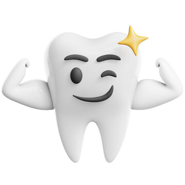 strong healthy tooth 3d illustration