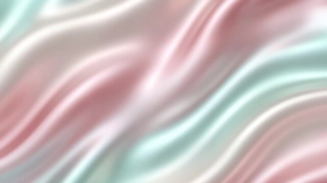 Smooth Iridescent Silk Wavy Motion Graphics Loop Background Video Footage