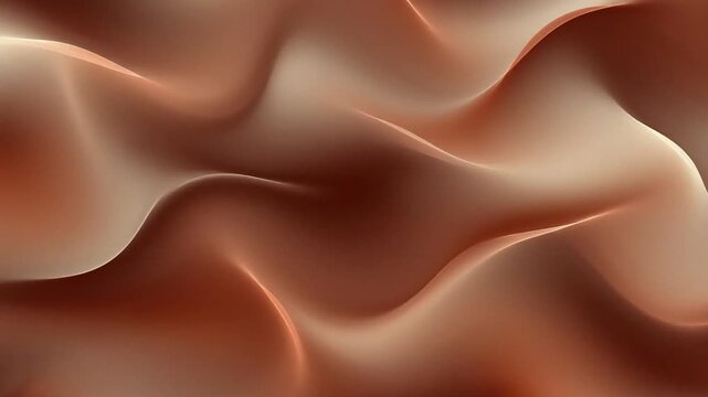 Elegant bronze liquid waves flowing in a seamless motion graphics background loop