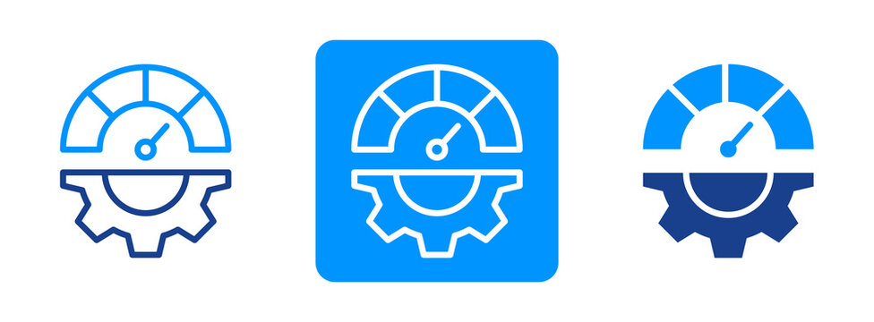 Key Performance Indicator Icon In Dual Tone Style