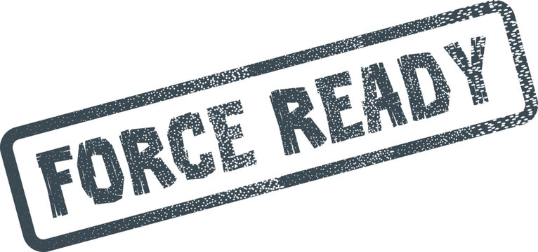 Authentic force ready rubber stamp impression for important documents and official notifications
