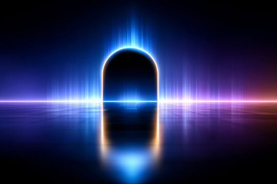 Archway against a dark background