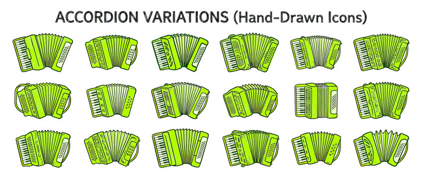 Hand-Drawn Accordion Icons Collection