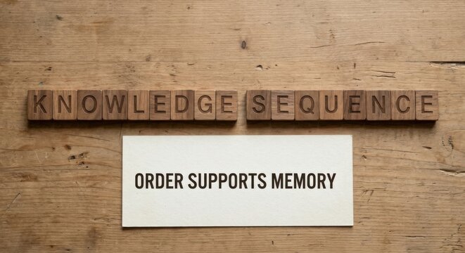Wooden Tiles Spelling Knowledge and Sequencing on Wood Surface With Message Order Supports Memory