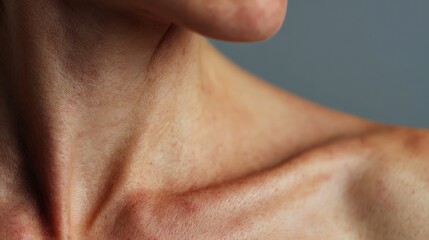 Fototapeta premium Sensitive Collarbone Skin with Temporary Irritation
