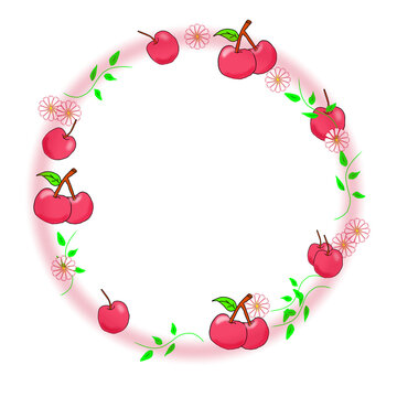 frame with cherry