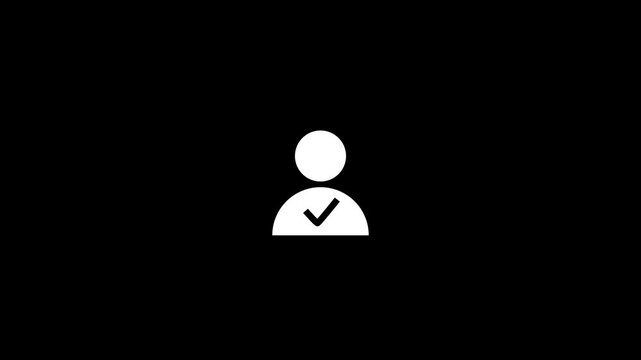Profile check icon. With outline and glyph style. Authentication icons. Pixel perfect. Vector outline icon. Flat logo concept.