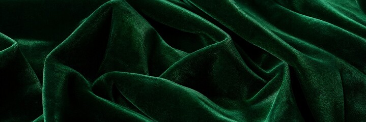 Dark green velvet fabric texture background © Syed  Haseeb Jan