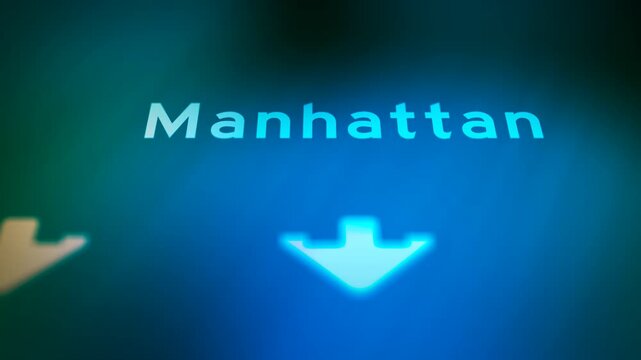 Crime Filler Shot - Cinematic Kansas Highway Sign - Manhattan