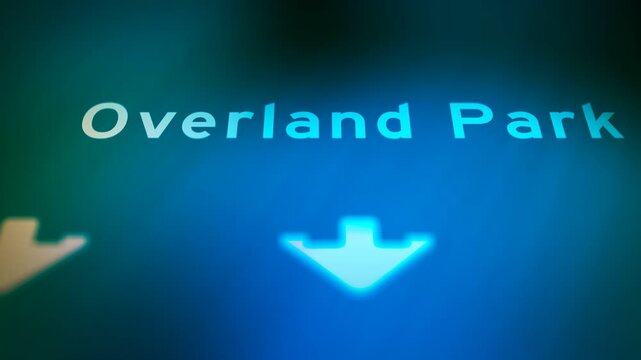 Crime Filler Shot - Cinematic Kansas Highway Sign - Overland Park