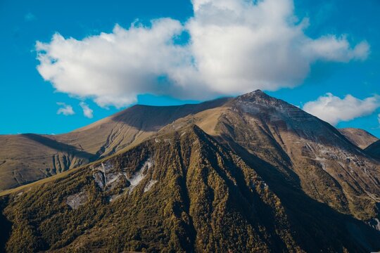 volcano and clouds