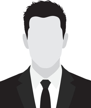 Minimal faceless man avatar designed for profile pictures, social media, branding,