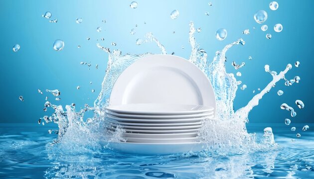 Eye-Catching Ad Template for Dishwashing Machines and Detergents