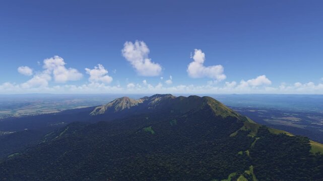 Circular aerial view of Mount Richard Molard. Guinea