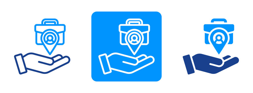 Job Offer Icon In Dual Tone Style