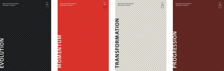 Posters display minimalist typography and conceptual themes. © Irfan Designer